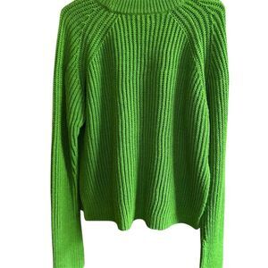 Club Monaco Women's‎ Green Chunky Knit Pullover Sweater Size M